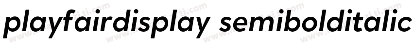 playfairdisplay semibolditalic字体转换